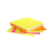 GLN Jegyzettömb GLN öntapadós, 75x75mm, 100 lap, BRILLIANT MIX (sárga, zöld, pink, narancs)