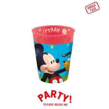 Global Licence Srl 4db újrafelhasználható bulis pohár 250 ml MICKEY ROCK THE HOUSE party kellék