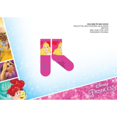 Global Licence Srl Disney Hercegnők csúszásgátlós teliplüss bokazokni gyerekeknek - pink - 31-34