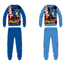 Global Licence Srl Sonic pamut flanel gyerek pizsama - középkék - 116 gyerek hálóing, pizsama