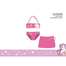 Global Licence Srl Unikornis fürdőruha szett kislányoknak - bikini+szoknya - rózsaszín - 128