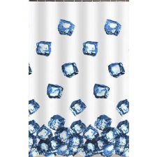 Global Viva Textil zuhanyfüggöny 180x200 cm, ice cube mintázattal, mosható és vasalható lakástextília