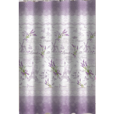 Global Viva Textil zuhanyfüggöny 180x200 cm, lavande mintázattal, mosható és vasalható lakástextília