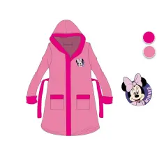 GlobalLicenceSrl. Disney Minnie egér kapucnis pamut köntös gyerekeknek - rózsaszín - 122-128 gyerek köntös