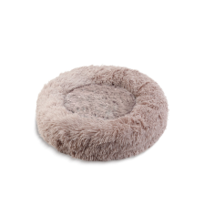 Globiz International Kft. Kutyafekhely - kör - "M" méret - 60 cm - világosbarna szállítóbox, fekhely kutyáknak