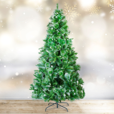 Globiz International Kft. Műfenyő - 210 cm - ezüstfenyő dús ágakkal - PVC - havas (56482D) műfenyő