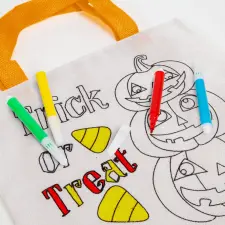 Globiz International Kft. Színezhető ajándéktáska - halloweeni tök - 4 filccel ajándéktasak