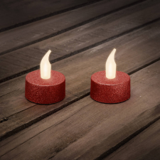 Globiz LED-ES ELEMES, CSILLÁMOS TEAMÉCSES SZETT 2 DB-OS, PIROS SZÍNŰ (55245R) party kellék