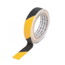 Globiz Ragasztószalag - csúszásmentes - 5 m x 25 mm - sárga / fekete ragasztószalag és takarófólia