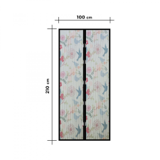 Globiz Szúnyogháló függöny ajtóra -mágneses- 100 x 210 cm - madár mintás szúnyogháló