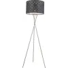 GLOBO 15228S1 Kidal Álló lámpa , 60W , E27 , nikkel matt, textil, műanyag ezüst