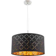 GLOBO 15229H Clarke Függesztékes lámpa , 60W , E27 , nikkel matt, textil, műanyag arany világítás