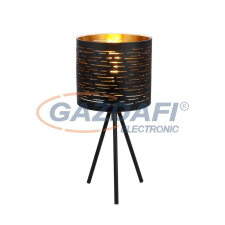 GLOBO 15342T TUNNO Asztali lámpa fém fekete-arany. Ø:170, exkl. 1xE14 40W 230V világítás