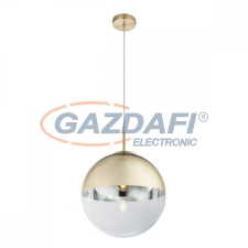 GLOBO 15858 VARUS Függeszték , 40W , E27 , fém, sárgaréz, üveg, arany világítás