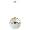 GLOBO 15858 VARUS Függeszték , 40W , E27 , fém, sárgaréz, üveg, arany
