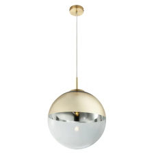 GLOBO 15858 VARUS Függeszték , 40W , E27 , fém, sárgaréz, üveg, arany világítás
