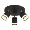 GLOBO 57852-3 LUCERO LED spotlámpa 7W 230V IP20 3xGX53 LED fekete d=300 mm 364lm 3000K