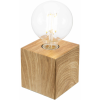 Globo Eastern Europe s.r.o Tölgyfa hatású asztali kocka lámpa, 10 cm - Leonie Globo 502401466X, 1xE27 foglalattal, 230 V