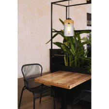 GLOBO Finca függőlámpa 1 izzós fekete matt- füstszínek 100 mm x 1500 mm világítás