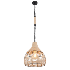GLOBO Globo HALIA 15671H függeszték kenderkötéllel, 1x60W E27 világítás