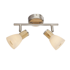 GLOBO Gylfi nikkel-opál mennyezeti spotlámpa (GLO-54352-2) E14 2 izzós IP20 világítás