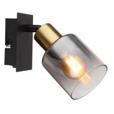 GLOBO Hollsy fekete-füstszürke fali spotlámpa (GLO-54310-1) E14 1 izzós IP20 világítás