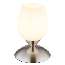 GLOBO Kuwaita nikkel-opál asztali lámpa (GLO-24007N) E14 1 izzós IP20 világítás