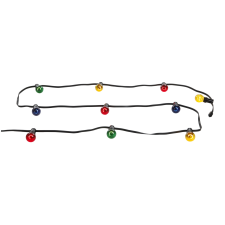 GLOBO Nirvana fekete-színes party fény (GLO-3400) E27 10 izzós IP44 kültéri világítás