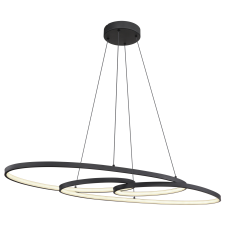 GLOBO SPIRA LED FÜGGESZTÉK 39W 1880LM 2700-6500K IP20 100X36X120CM MATT FEKETE világítás
