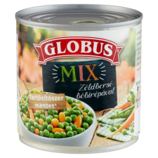  GLOBUS KONZERV zöldborsó bébirépával 400g/265g konzerv