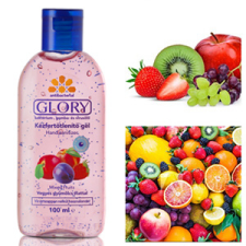 GLORY Kézfertőtlenítő gél - antibakteriális - 100 ml - Glory Vegyes Gyümölcs tisztító- és takarítószer, higiénia