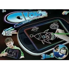 Glow Drawing Board - 3 az 1-ben Varázslatos világítós rajztábla gyerekeknek kreatív és készségfejlesztő