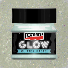 Glow Glitterpaszta 50ml ezüst kéken világító dekorglitter