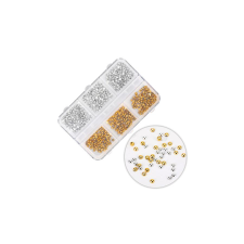 GNB Körömdíszítő színes gyöngyök arany-ezüst körömdíszítő