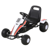 Go-Kart, ergonomikus szék, fém váz, max. 35 kg, fehér / fekete