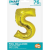 Godan Arany 5-ös Gold Szám Fólia Lufi 76 cm (481326)