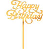 Godan Arany Happy Birthday Gold Torta Dekoráció 15 cm (507695)