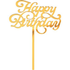 Godan Arany Happy Birthday Gold Torta Dekoráció 15 cm (507695) party kellék