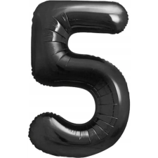 Godan B&C Matt Szám Fólia Lufi - 85 cm, 5-ös, Fekete (608400) party kellék