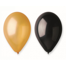 Godan Beauty and Charm arany és fekete léggömb csomag, 30 cm - 5 db party kellék