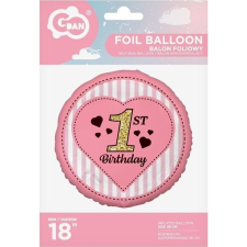 Godan Első Születésnap Pink Fólia Lufi - 36 cm (481240) party kellék