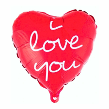 Godan Fólia lufi, Valentin napra, I love you modell, szív alakú, 37 cm party kellék