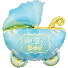 Godan Kék Babakocsi Carriage Blue Fólia Lufi - 60 cm (3142877) party kellék