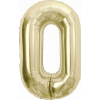 Godan Pezsgőszínű B&C Champagne 0-ás Szám Fólia Lufi 85 cm (CH-B8H0)