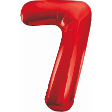 Godan Piros 7-es Red szám fólia lufi 85 cm (BC-HCW7) party kellék