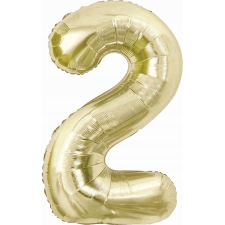 Godan Szám Fólia Lufi - 2-es, 85 cm, Pezsgőszínű (CH-B8H2) party kellék