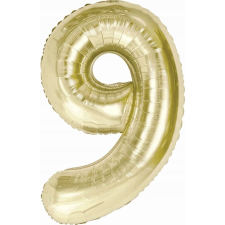 Godan Szám Fólia Lufi - 9-es, 85 cm, Pezsgőszínű (CH-B8H9) party kellék