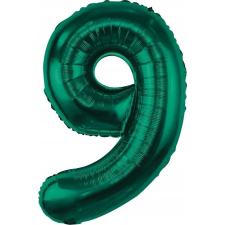 Godan Szám Fólia Lufi - 9-es, 85 cm, Zöld (585177) party kellék