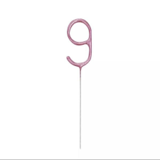 Godan Számos tortacsillagszóró - pink, 9-es party kellék