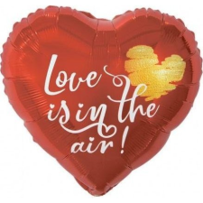 Godan Szerelem Fólia Lufi - Love is In The Air, 37 cm (500988) party kellék
